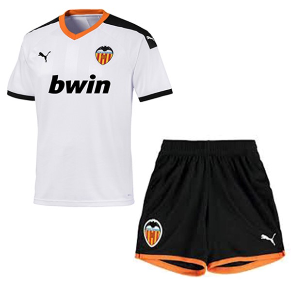 Trikot Valencia Heim Kinder 2019-20 Weiß Schwarz